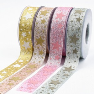 8 # Mukautettu muoti lahja nauha raidallinen painettu Grosgrain nauha